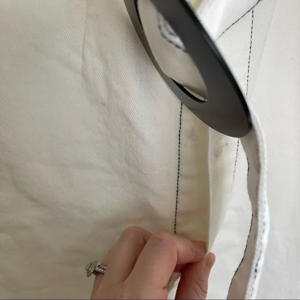 Solid & Striped White Denim Dress with Belt - Image 4