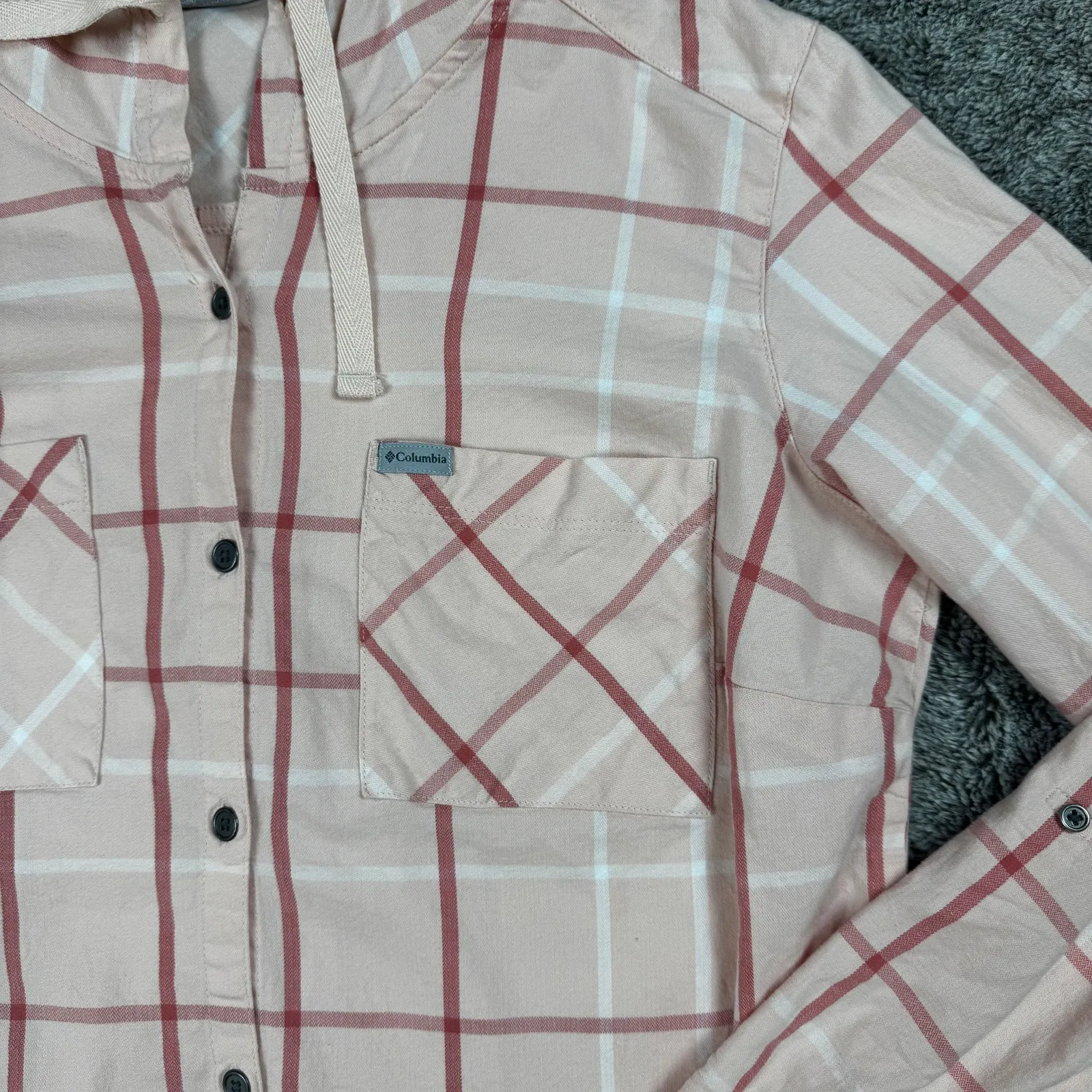 Columbia Times Two Hooded Long Sleeve Shirt Women's M - Image 3