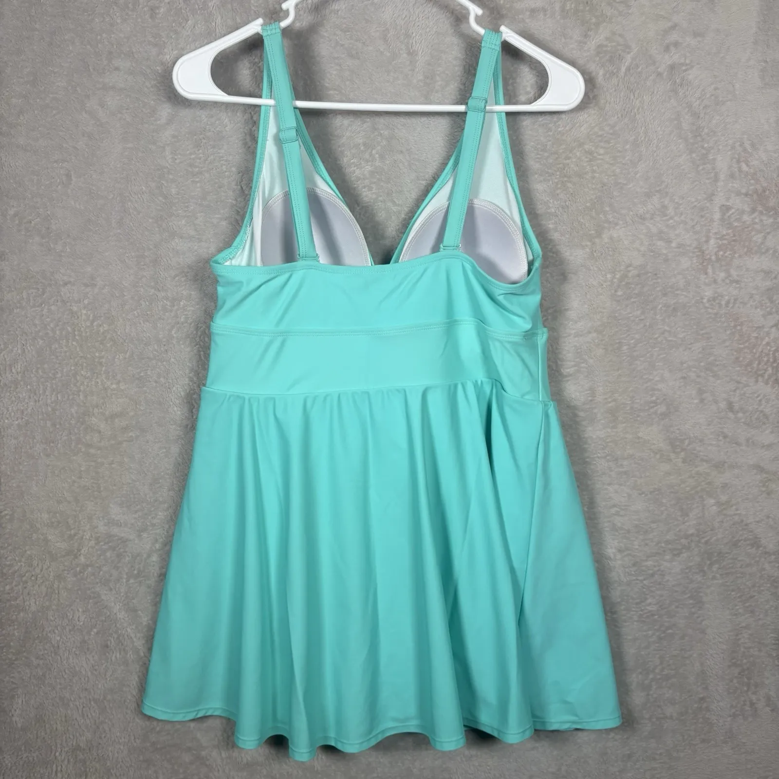 Torrid Vixen‎ Wireless Lined Cups One Piece Swim Dress With Briefs Size large 12 - Image 6