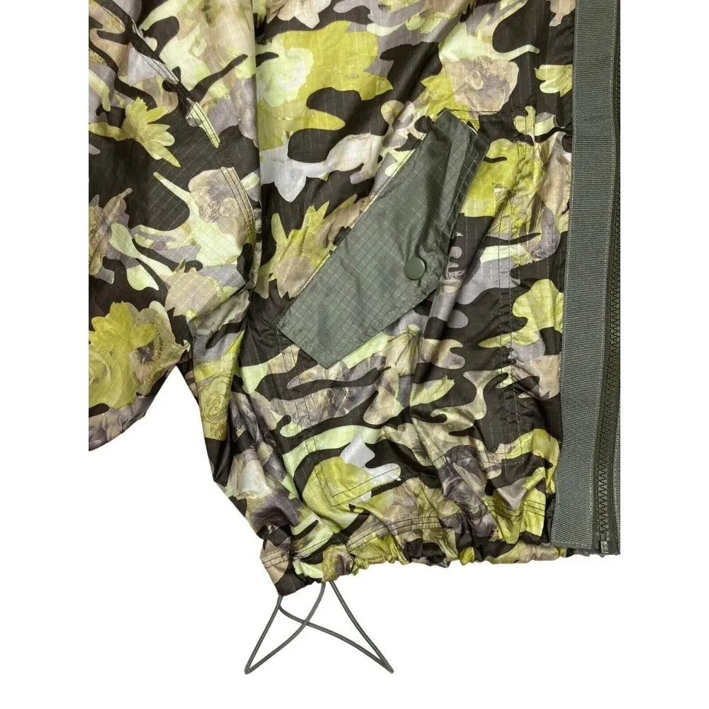 *Nike Womens Green Floral Camo Jacket Lg Full Zip Athletic Athleisure CZ8184-325 - Image 7