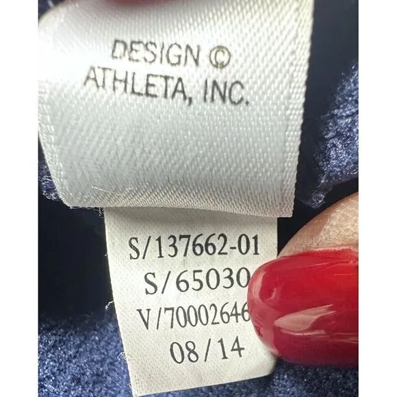 Athleta Women's Size XL  1/2 Zip Blue Pullover Athletic Jacket‎ Zip Pockets - Image 10