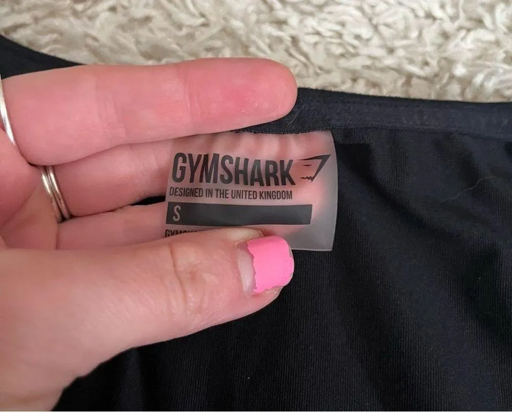 Gymshark black faux wrap shirt size small - Image 3