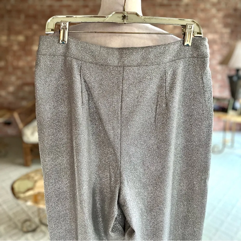 She + Sky Pants Silver Grey Shimmer Ankle NWT 8 Cocktail Party - Image 9