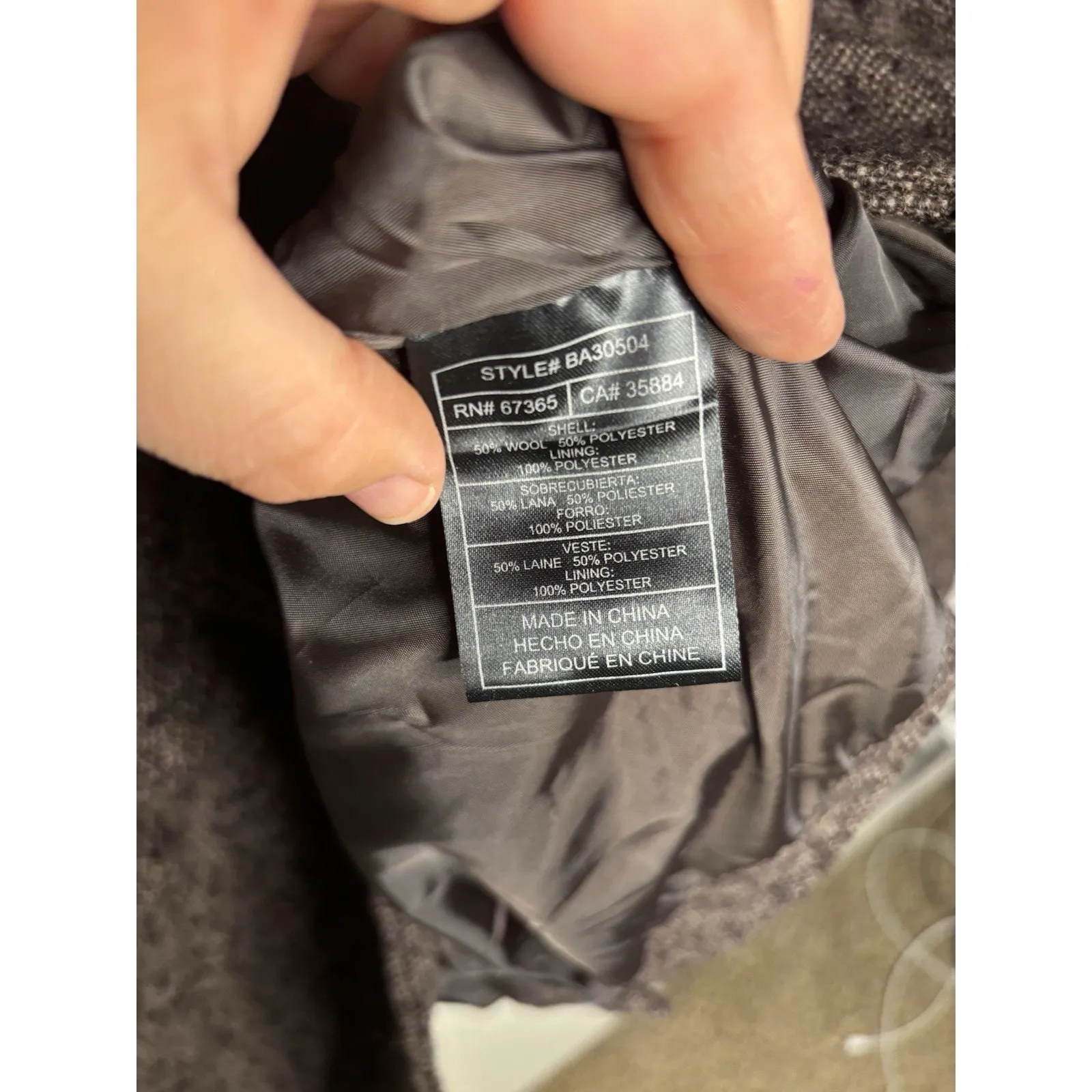 BB Dakota Jacket Brown Tweed Size Medium Wool Blend Button Closure Preppy - Image 5