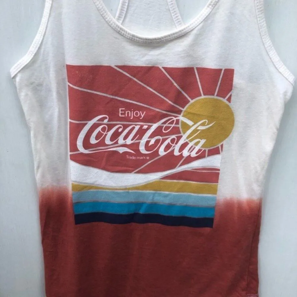 Coca Cola Women’s Racerback Graphic Tank Size M White Size M - Image 4