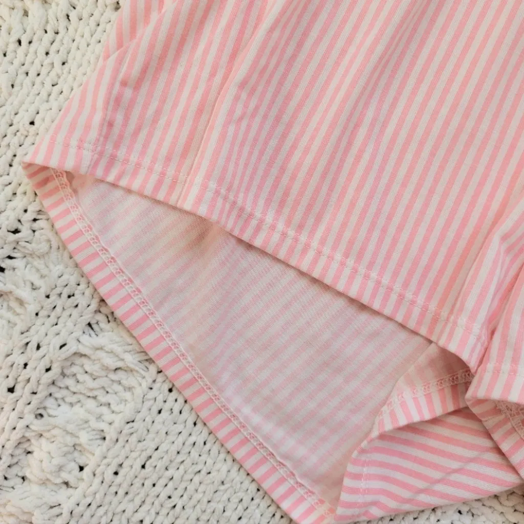 H&M Mama Pink And White Striped PJ Shorts Maternity - Image 4