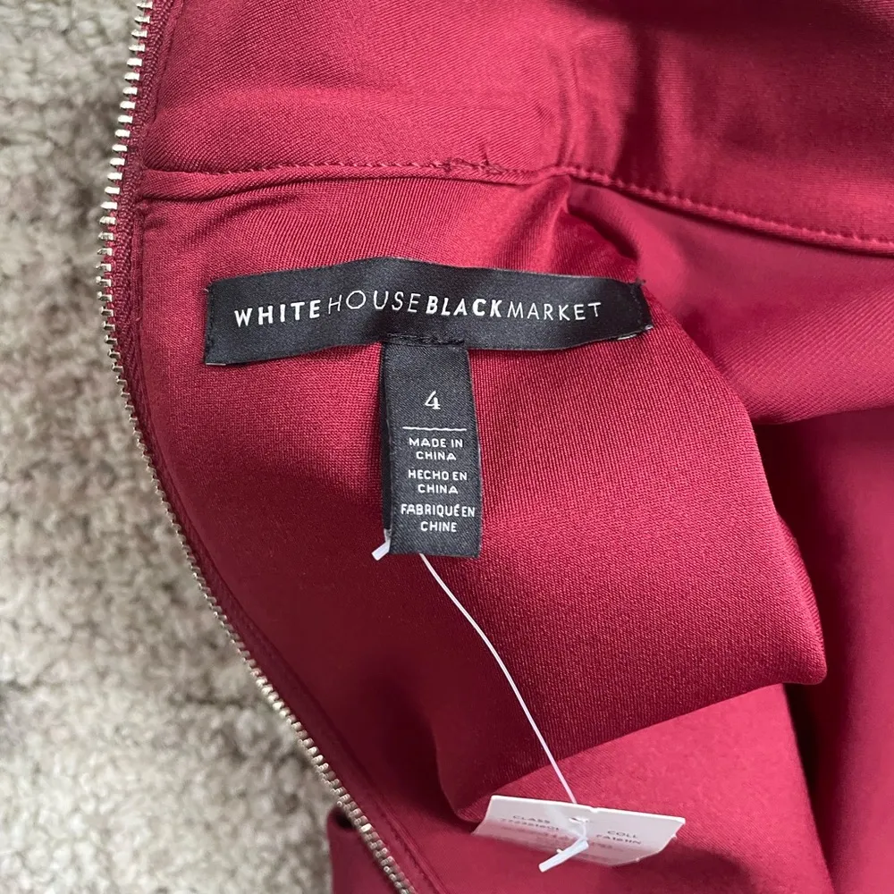 Brand New White House Black Market Red Zip-up Dress - Image 7