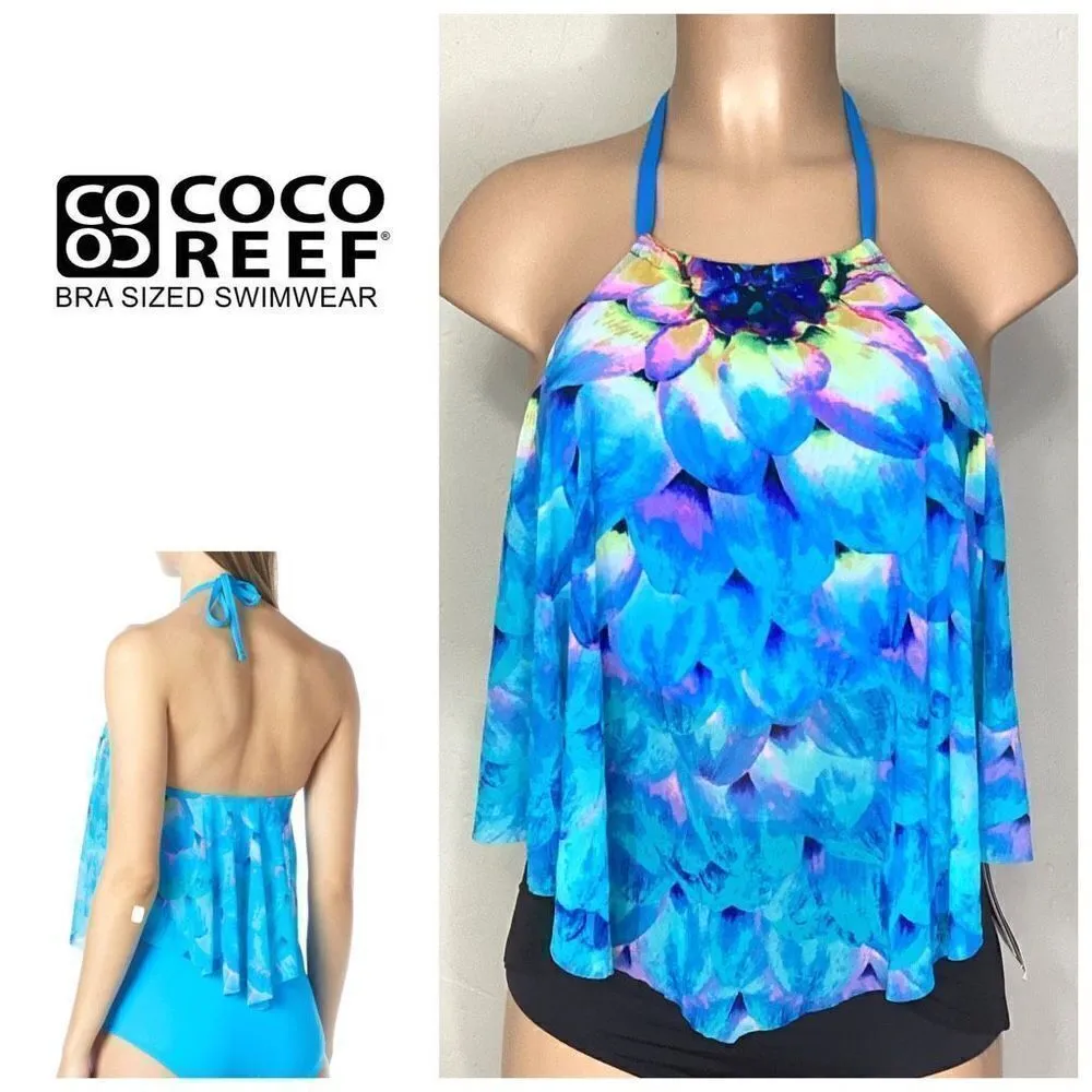 New. Coco Reef ruffle tankini top. Size 34C. Retails $89 - Image 2