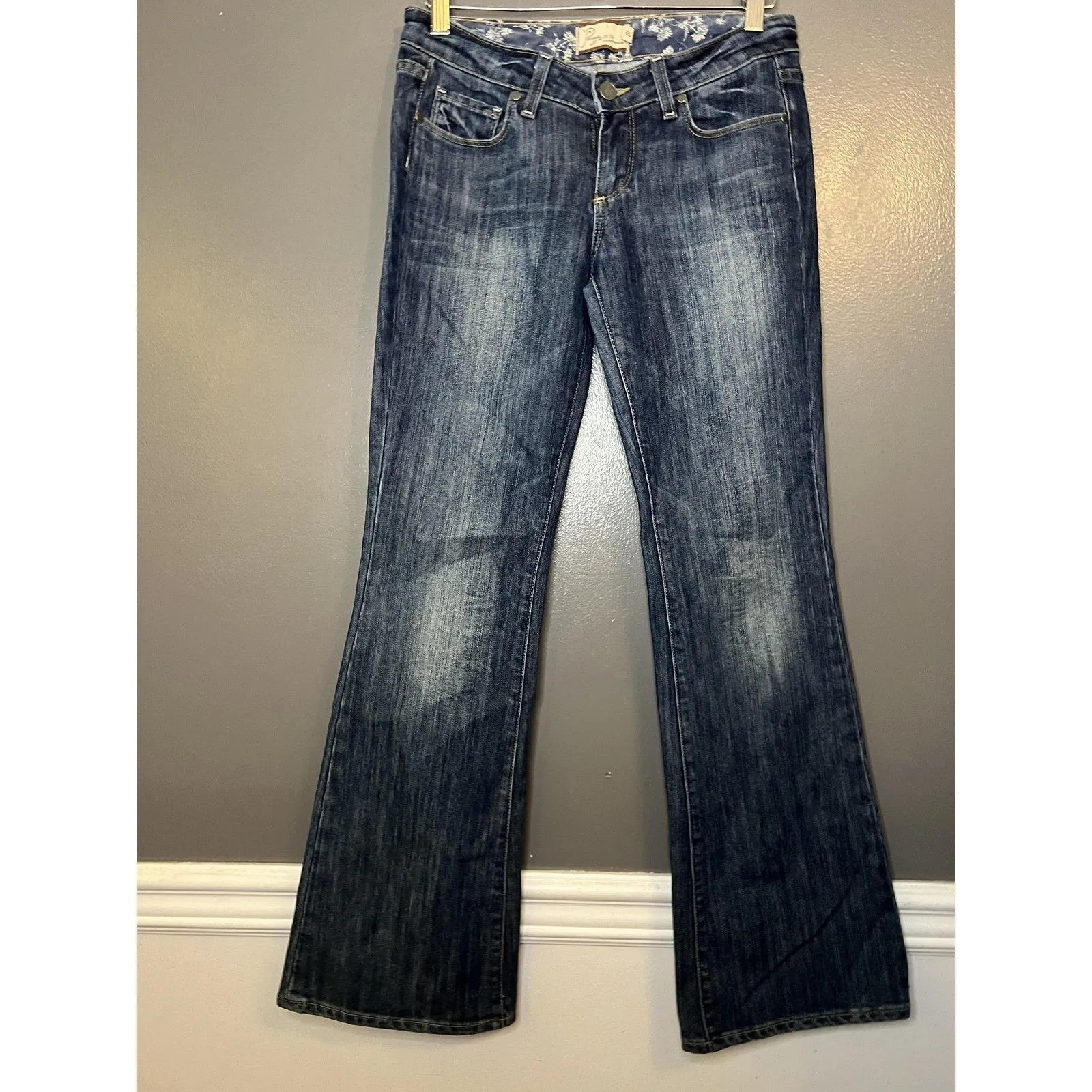 Paige Jeans Womens 26 Petite Blue Hollywood Hills Bootcut Premium Denim - Image 2