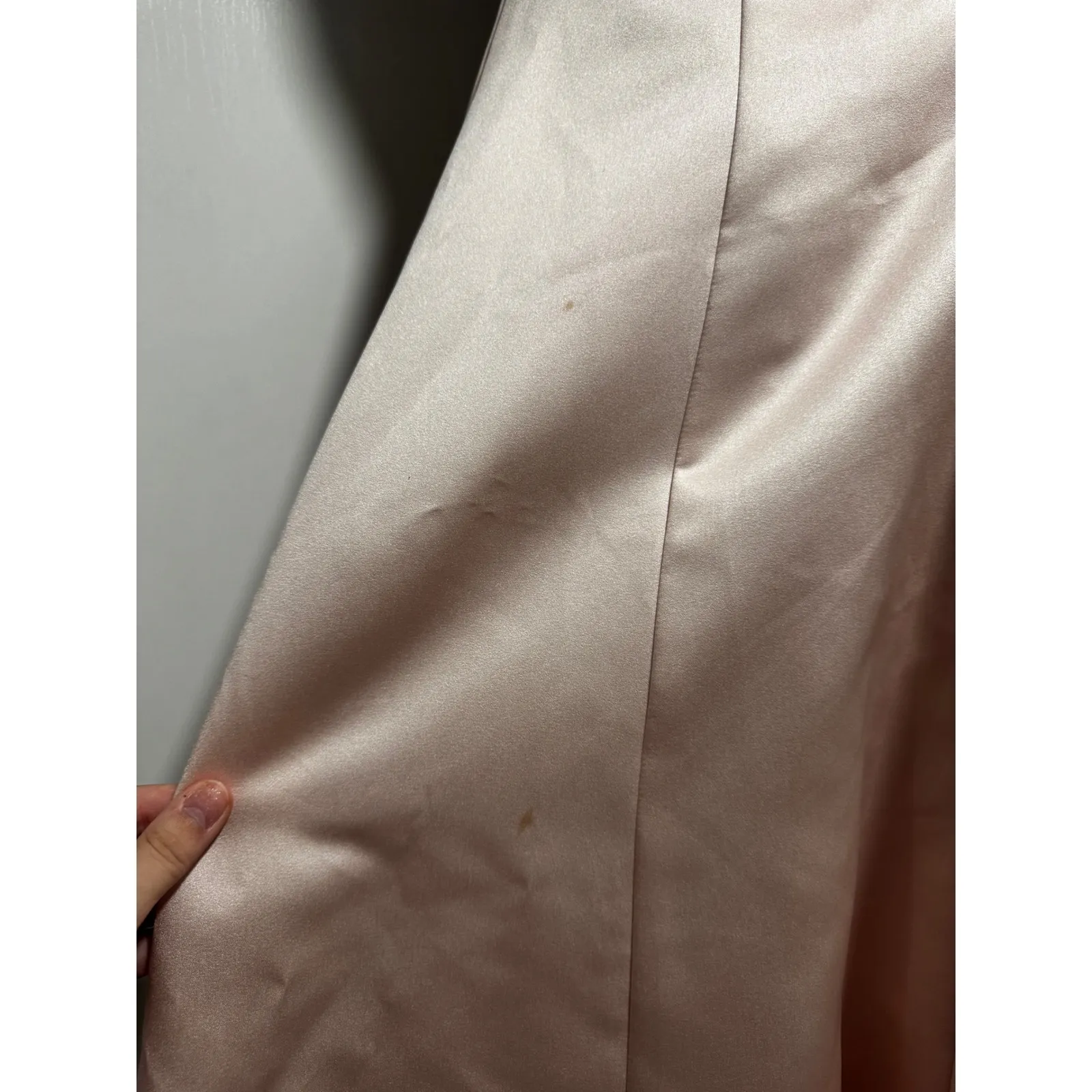 David's Bridal Satin Formal Dress Party Cocktail Bridesmaid‎ Bow Pink Size 2 - Image 3