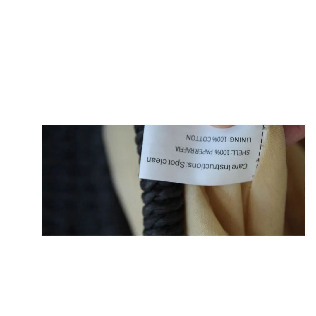 Summer Beach Women's Black Woven Straw Clutch Handbag (unbranded) - Image 3