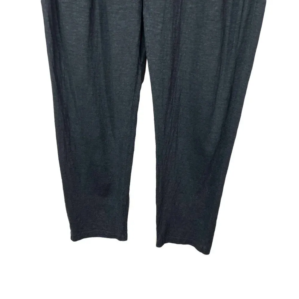 Eileen Fisher‎ Hemp Tapered Pleated Pants Charcoal Gray Size Large - Image 3