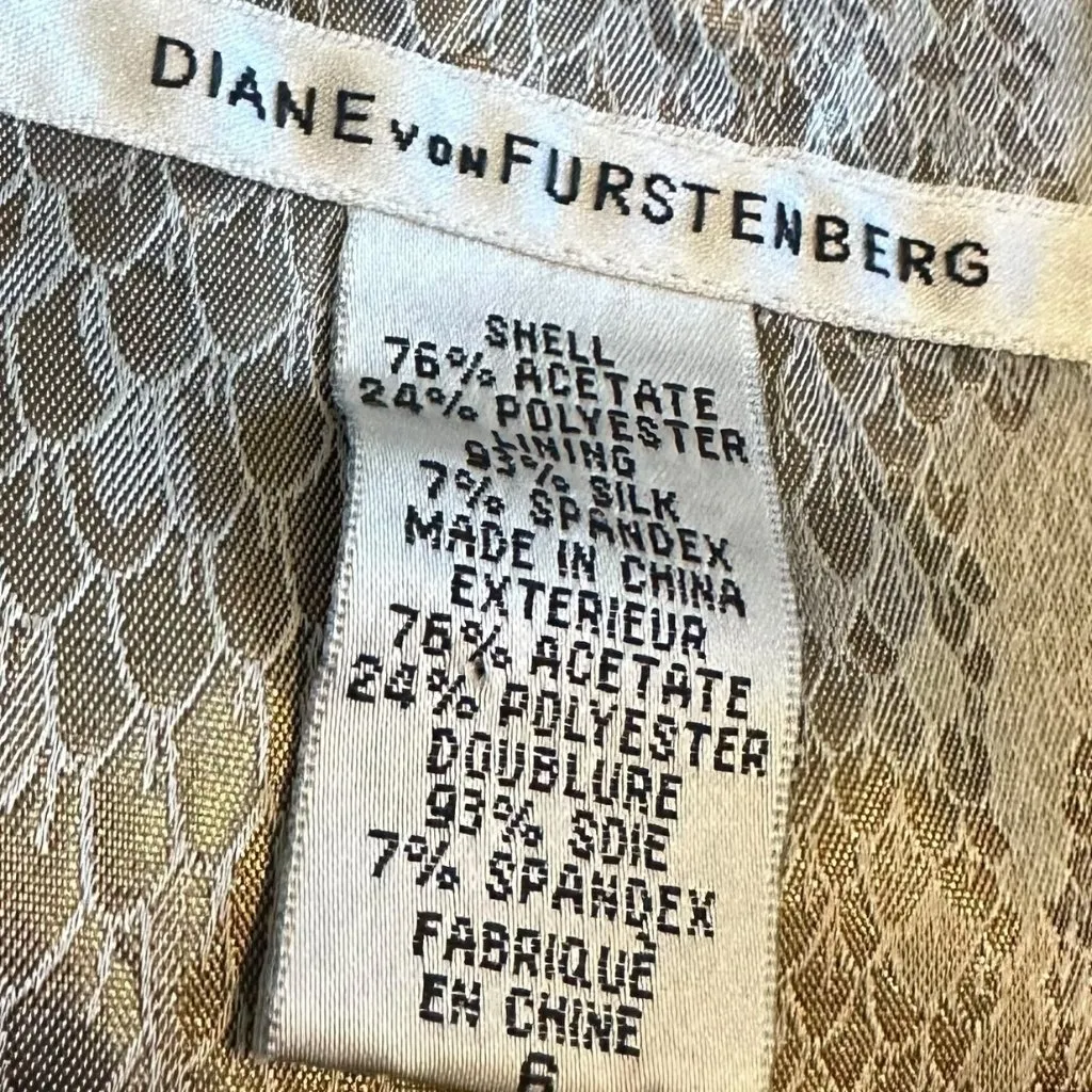 Diane Von Furstenberg DVF Treenie Snake Print Mini Dress Silk Size 6 Women's - Image 8