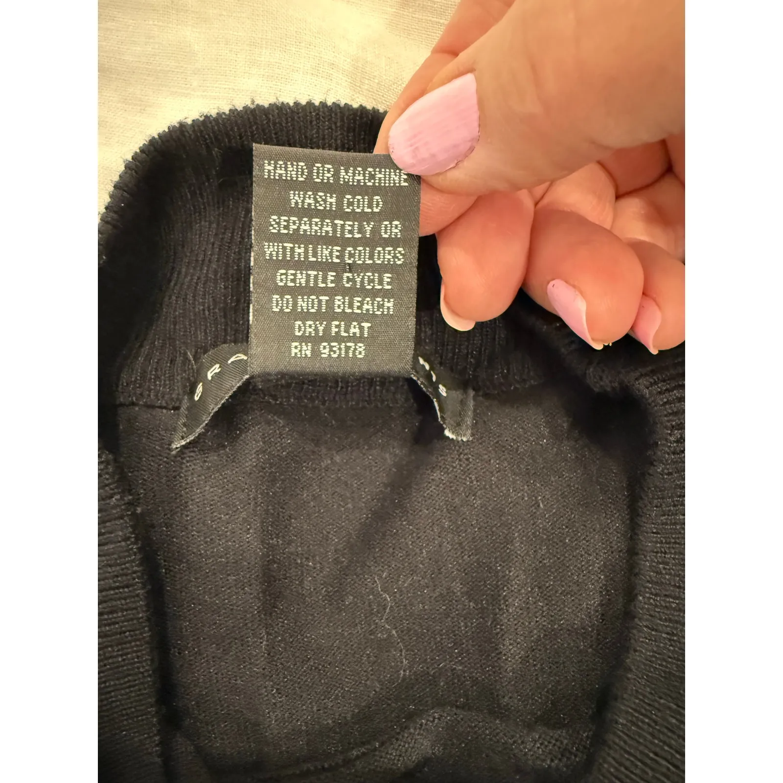 Grace Elements Long Sleeve Crew Neck Pleated Pullover Sweater Black Women's 3x - Image 6