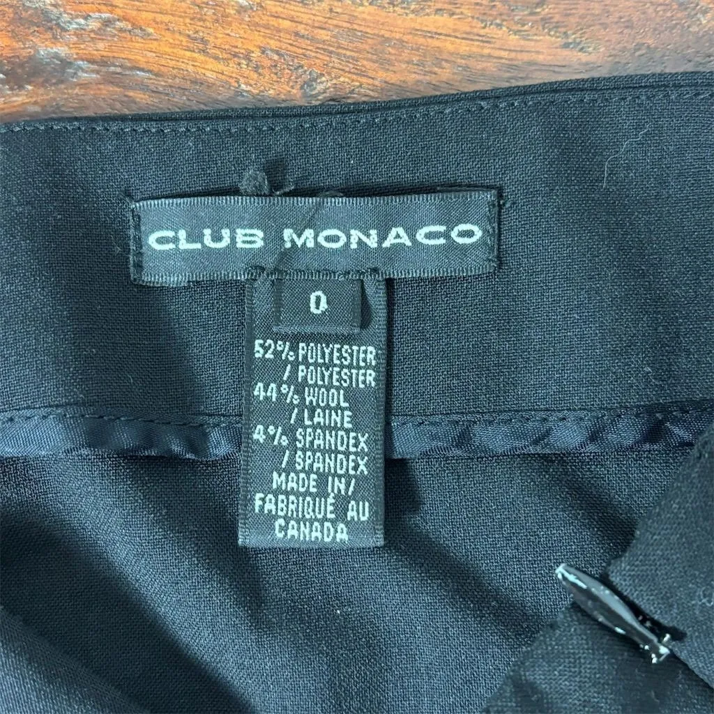 Club Monaco Women's Black Pencil Skirt‎ Size 0 Knee Length Workwear - Image 4