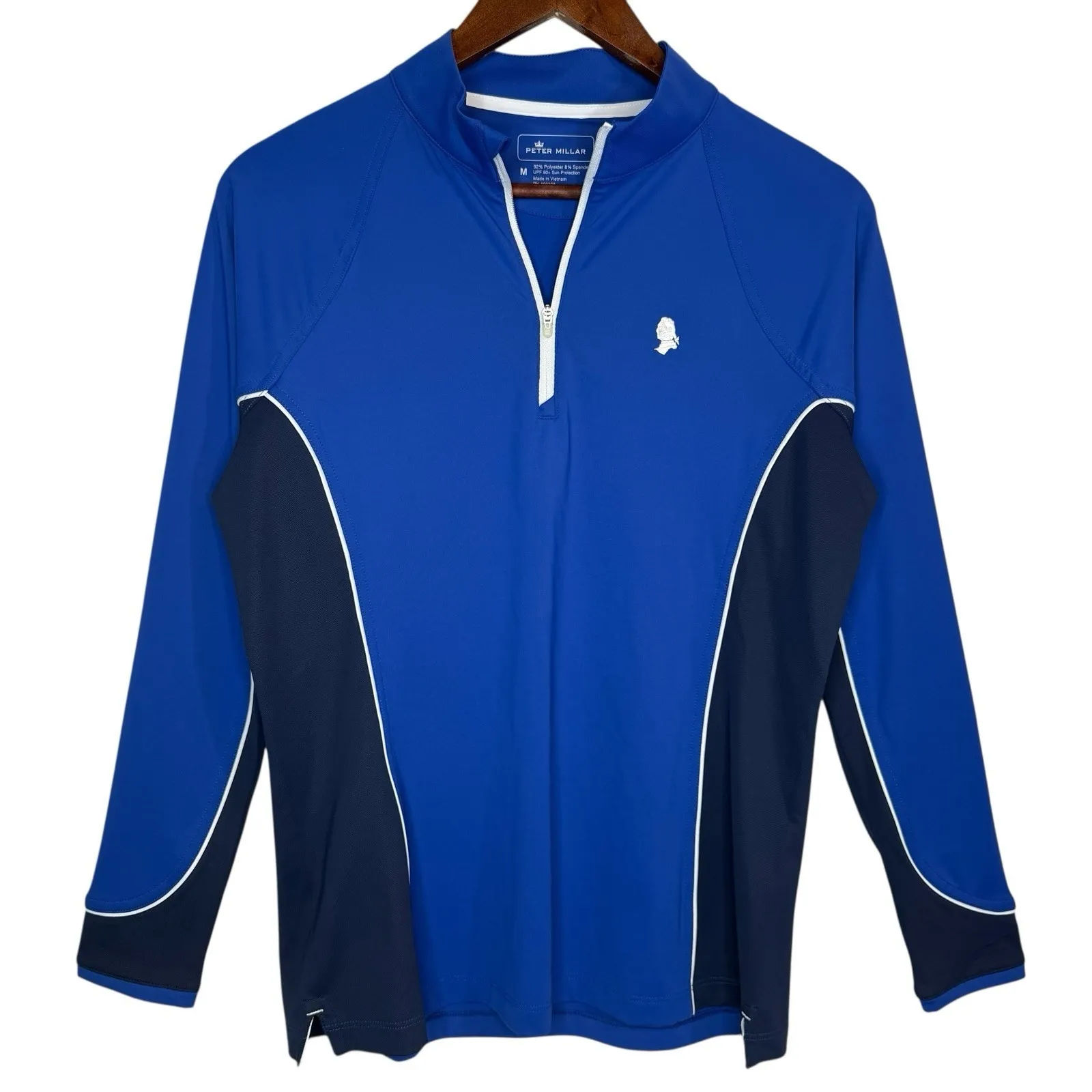 NWOT Peter Millar Pullover M Quarter Zip Sun Protection Golf Top Heritage Crest - Image 1