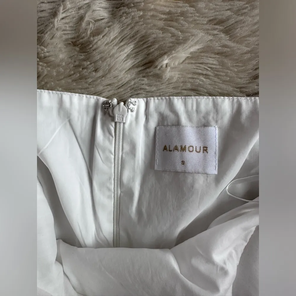 Alamour the Label Katina Dress in White Cotton Poplin Size Small / S - Image 11
