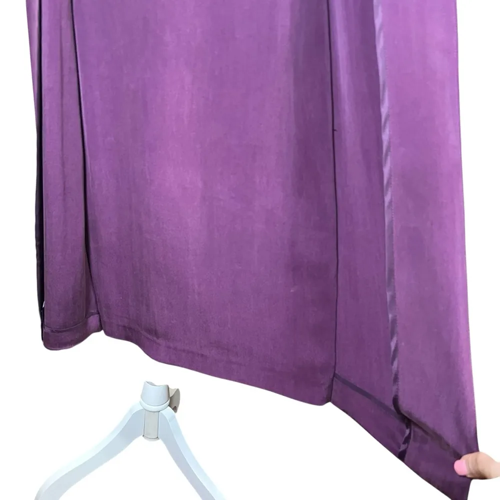 VTG Lord & Taylor 100% Silk Sheath Dress Long Coat Jacket Plum Career RARE Sz 6 Purple - Image 6