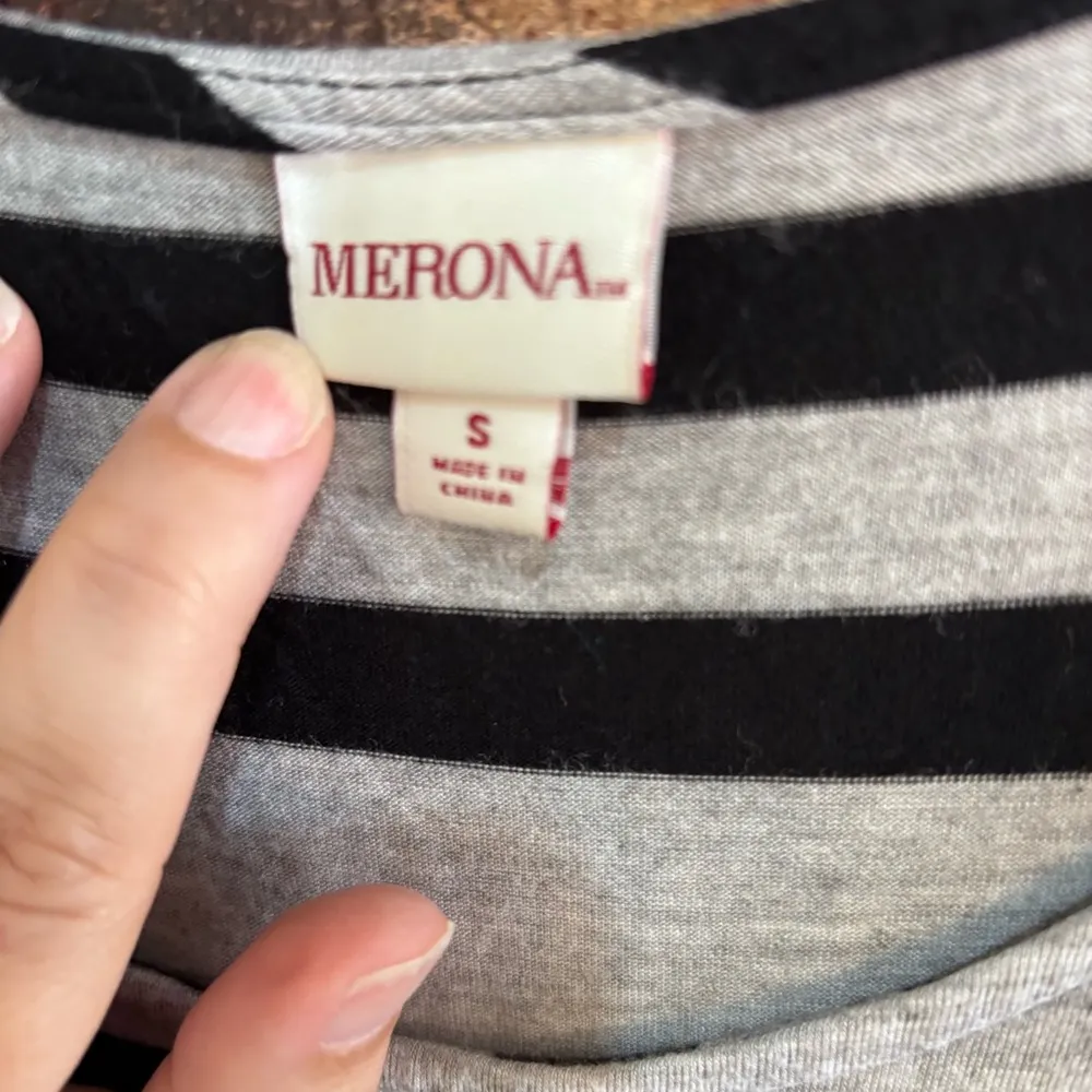 Merona womens sleeveless striped shift maxi dress black/gray S - Image 3