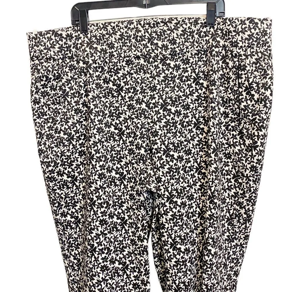 NWT LANE BRYANT THE ALLIE Plus Size Skinny Ankle Black White Pants Sz 24R - Image 4