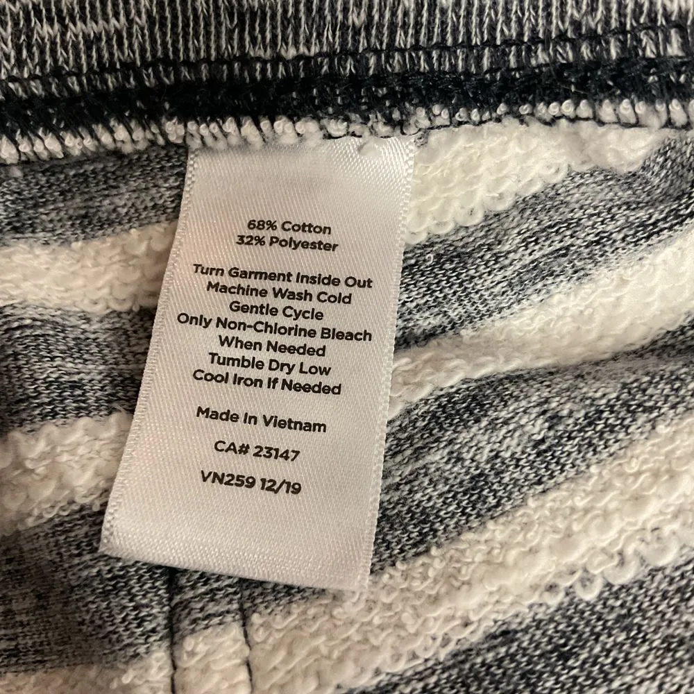 Talbots‎ Stripe Drawstring Shorts Size MP Petite Black White Pull On - Image 10