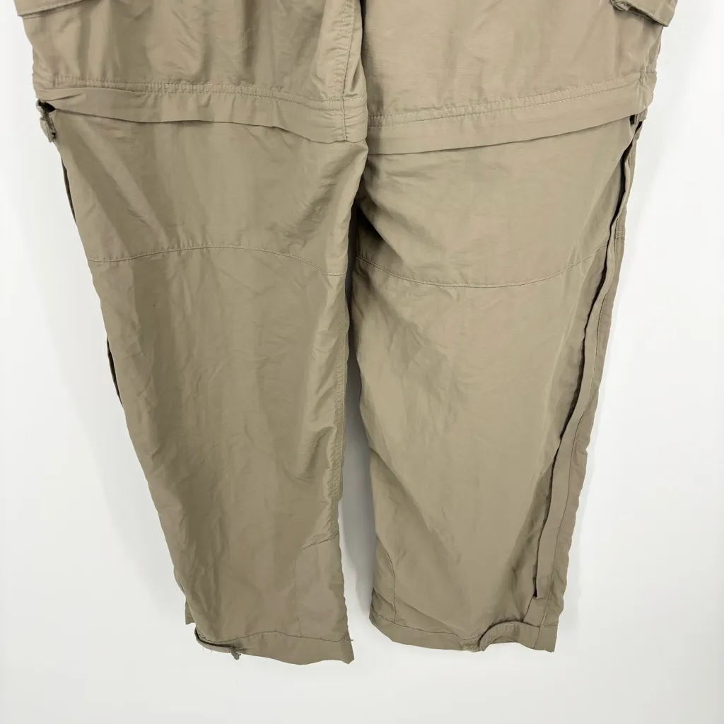 REI Convertible Hiking Pants Zip Off Size 14 Petite Khaki Tan - Image 6
