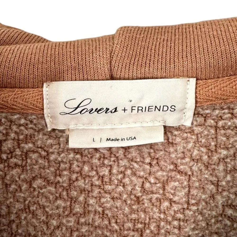 Lovers and Friends Mocha/Nude Sweatshirt Hoodie Dress Size Large - Image 6