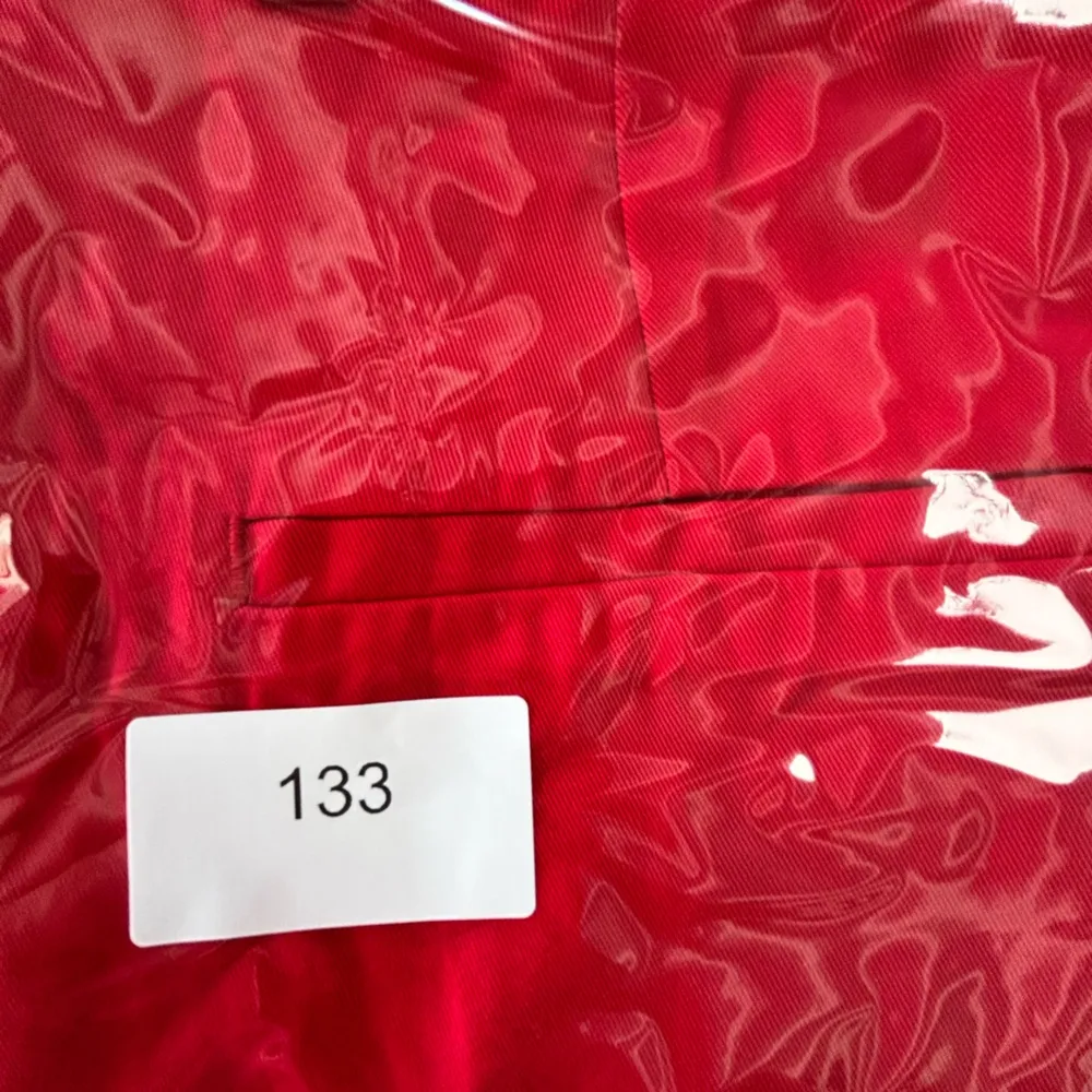 Loft  Red Pantsuit Classic Straight-Leg Design - Image 10