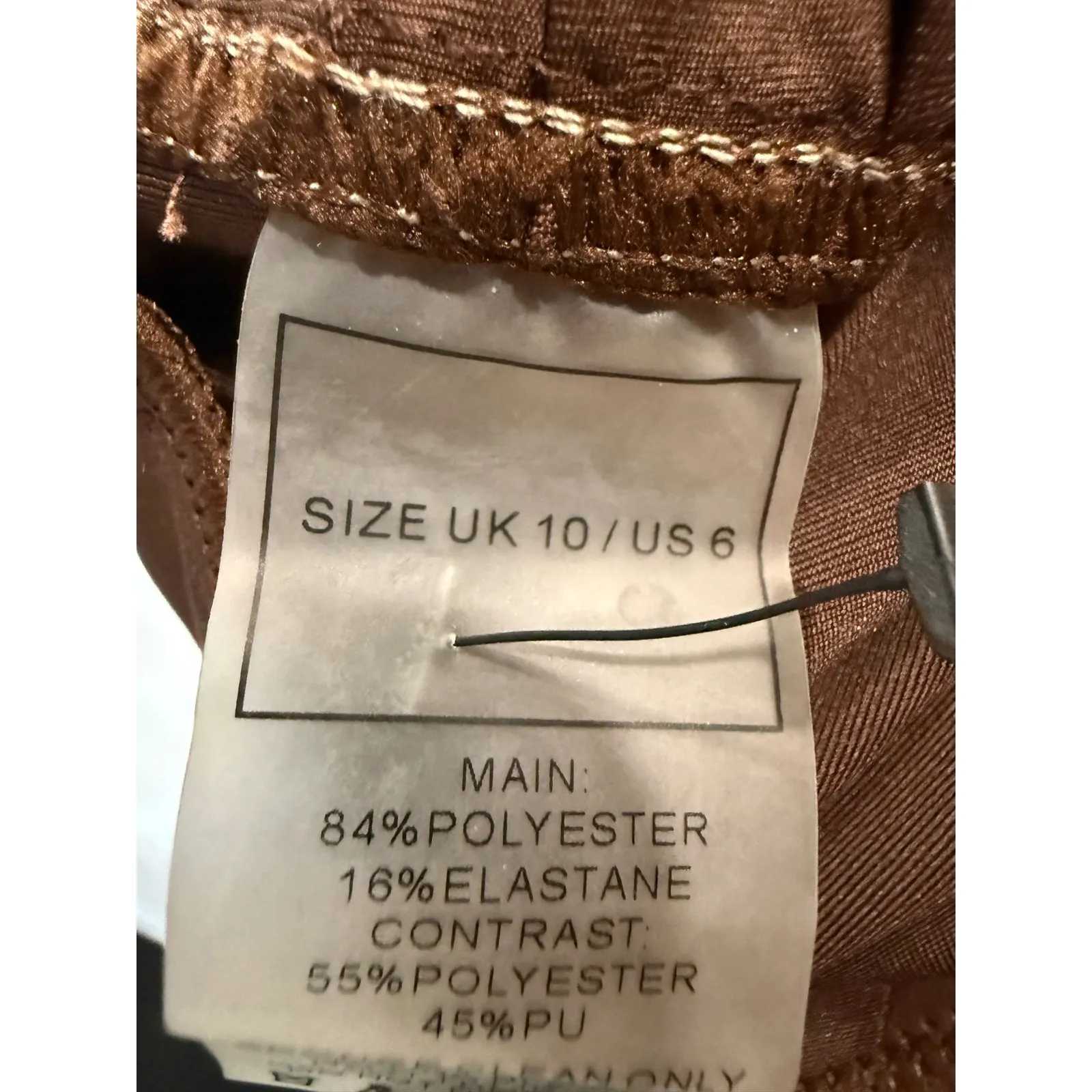 Maniere De Voir Brown Ruched Side Flare Pants Women US 6 UK 10 - Image 6