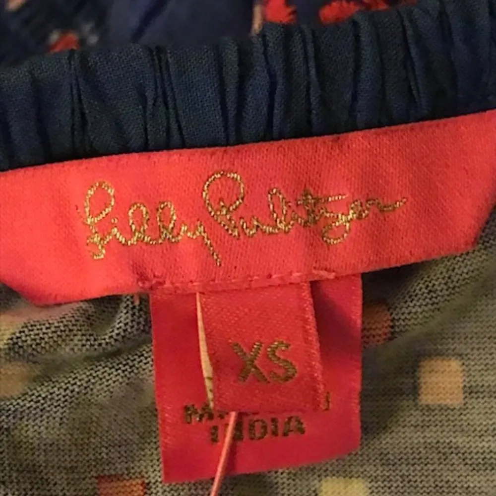 Lilly Pulitzer Kalama Off Shoulder Ruffle Smocked Dress Size XS blue New - Image 10