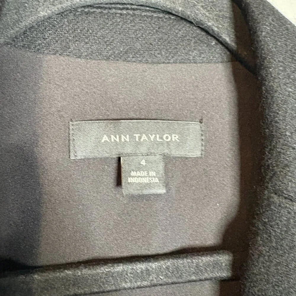 Ann Taylor black wool blend single button blazer jacket - Image 4