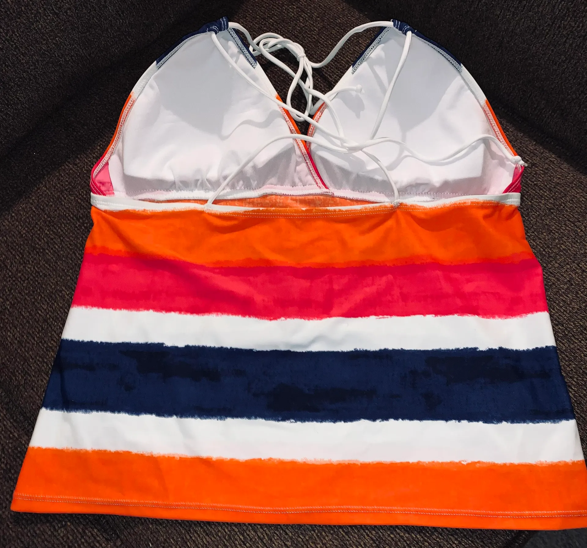 Multi-Color Halterkini Tankini Swim Top - Image 4