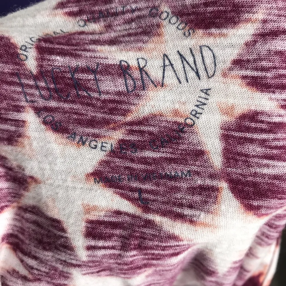 Lucky Brand Red & White Star Print Tie-Back Sleeveless Muscle Tee Size Large - Image 8