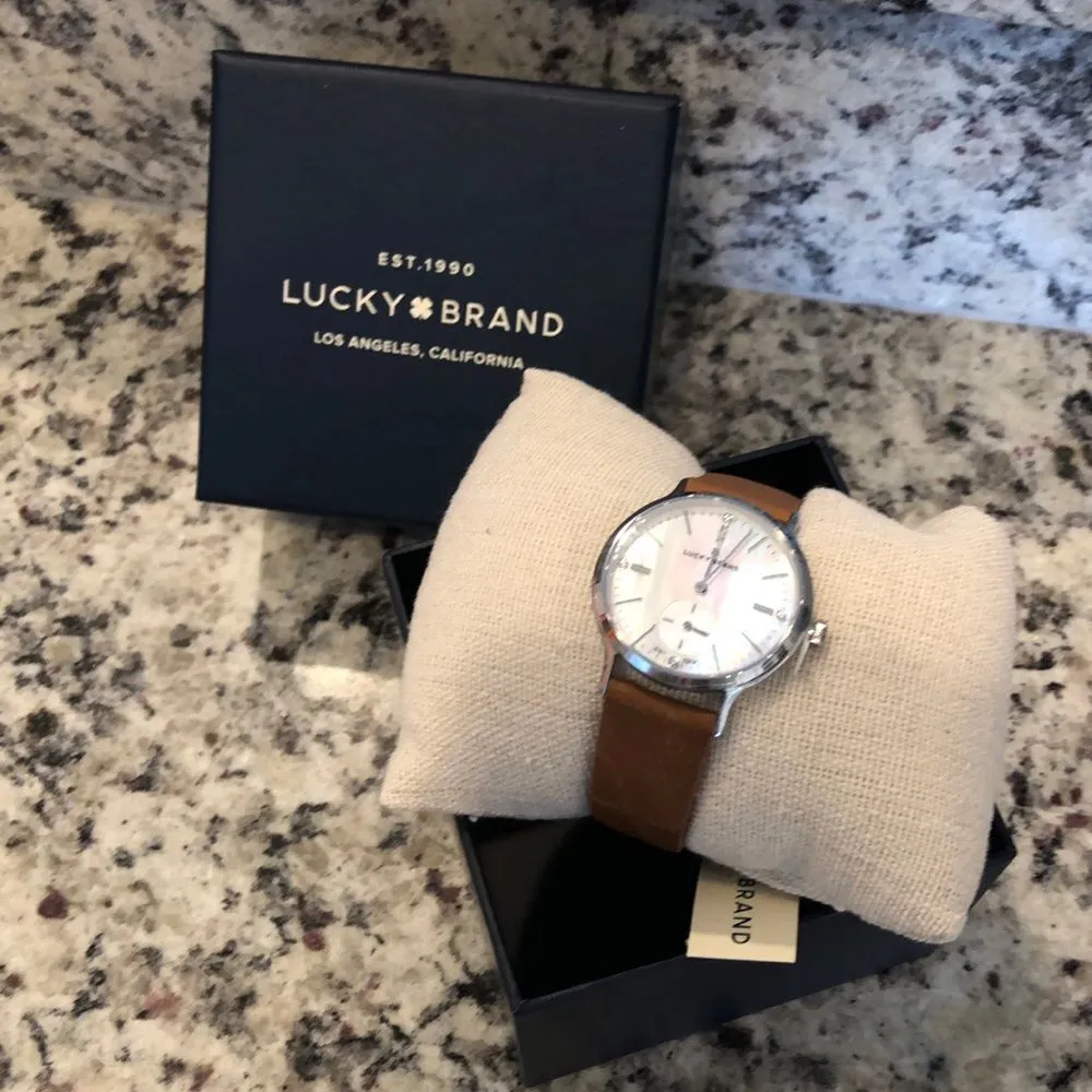 Lucky Brand Ventana Leather Mother of Pearl watch New with tags  LW00156 - Image 3