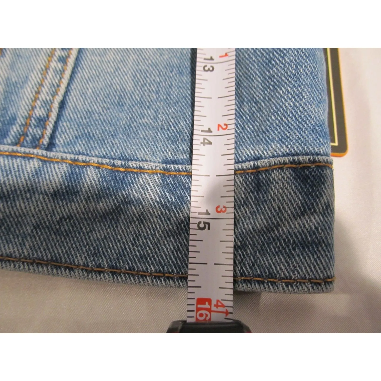 Von Dutch Zip-Front Denim Jacket Light Wash XS NWT Logo Patch Streetwear - Image 13