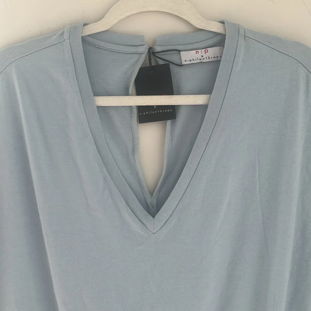 N: philanthropy lawes one piece jumpsuit blue cotton soft NWT New size medium - Image 2