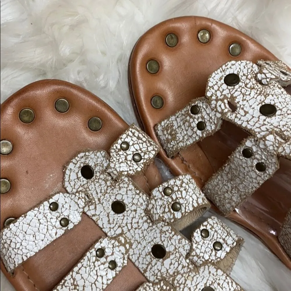 Frye  Rachel Moto Gladiator Strap Leather Sandals - Image 8