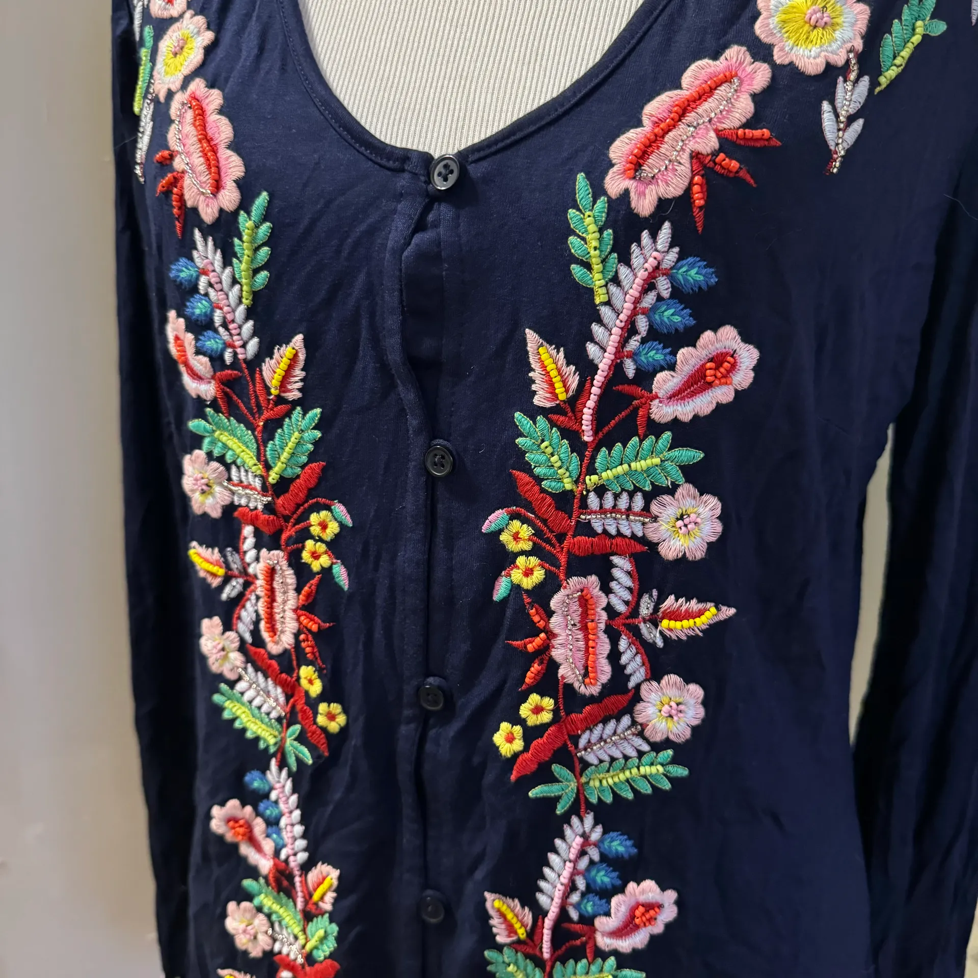 Boston Proper Medium Navy Blue Top - Image 2