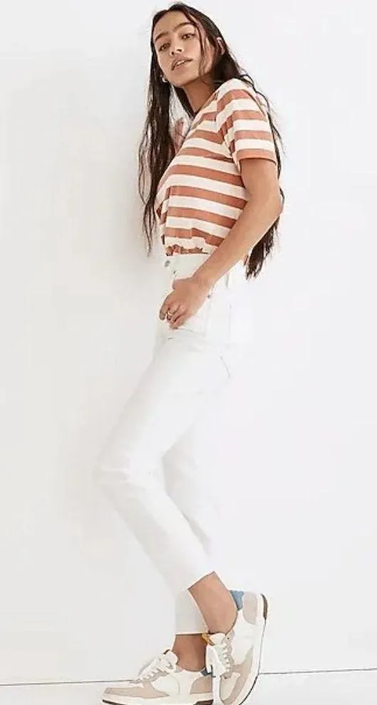 Madewell Womens The Curvy Perfect Vintage Jean Tile White 24 - Image 2