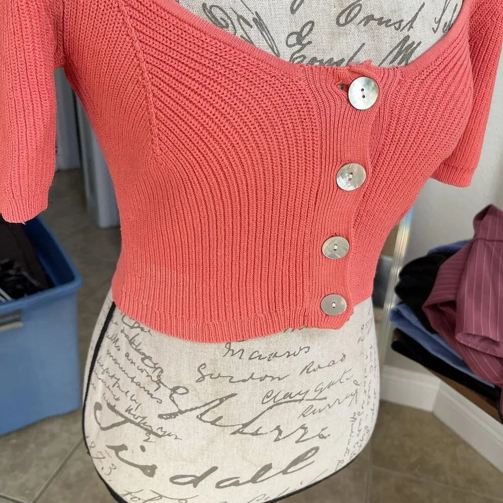 Wilfred Aritzia Womens Cropped Top Sweater Sz XS Boho Soft Girl Festival Beach - Image 9