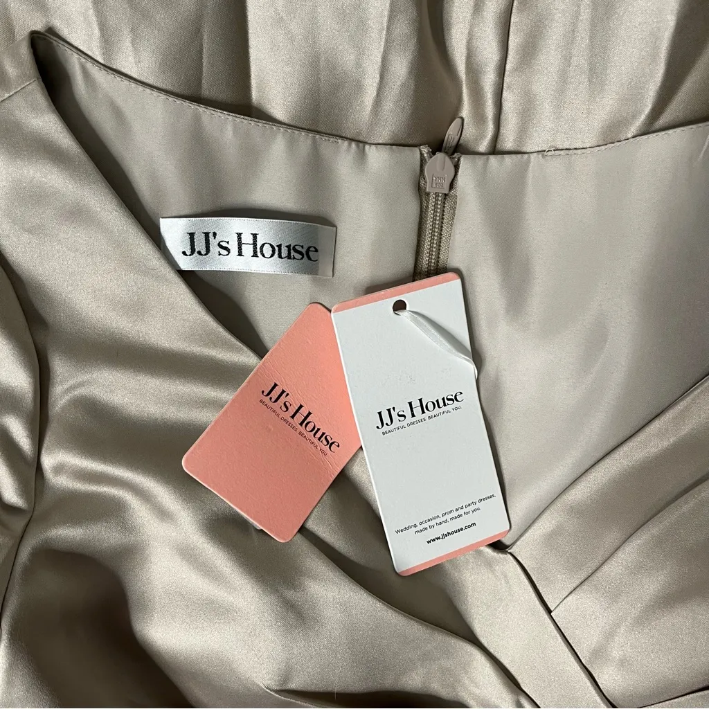 JJ’s HOUSE Dress Tea Length Event Mother Of The Bride Gala  Satin Size 12 NEW - Image 10