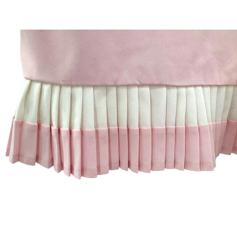 WHY DRESS‎ Pink With Size Medium Accordion Pleated Back Zip Girly Feminine - Image 7