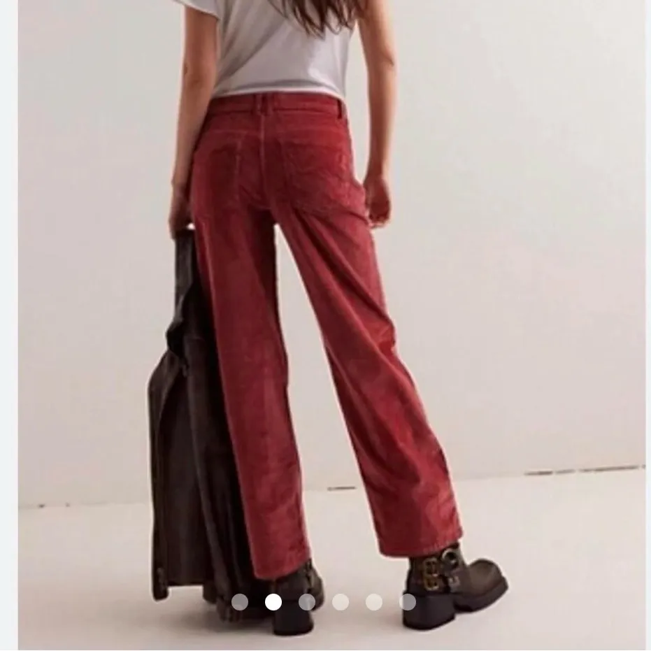 Free People We The Free Risk Taker High Rise Straight Corduroy Pants NWT 27 - Image 3
