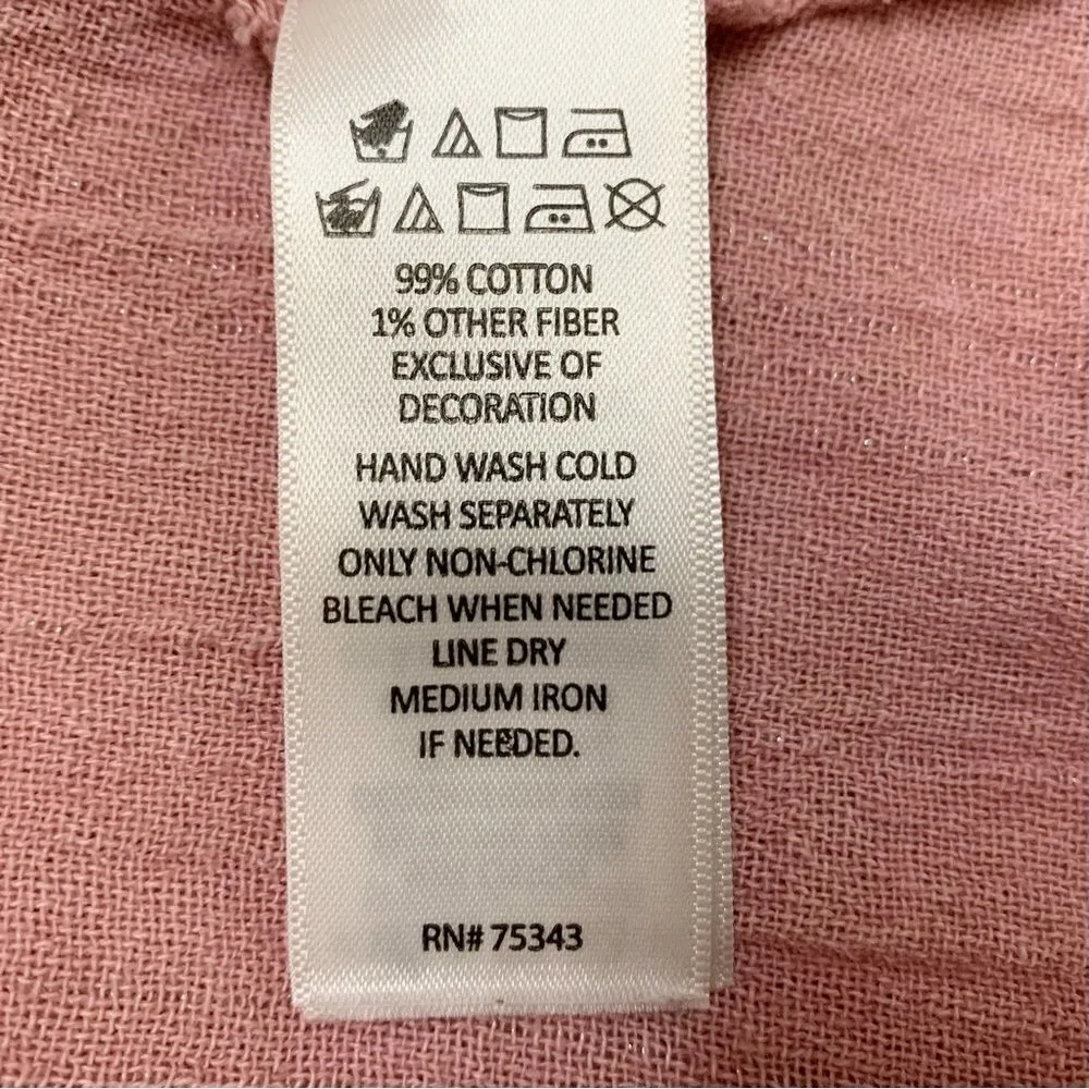 Rachel Zoe Boho Pink Embroidered Flared Sleeves Top - Image 11