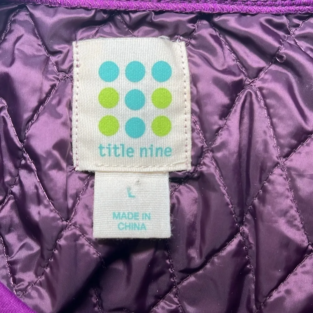 Title Nine Quilted Pullover Sweatshirt Mulberry Purple Large - Image 6