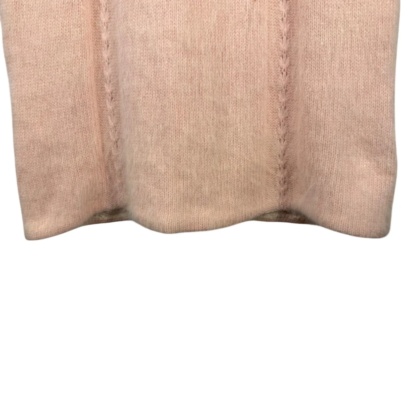 Vtg Kathy Paschalides Knit Wit Angora Knit Sweater Dress Peter Pan Collar Pink Size M - Image 11