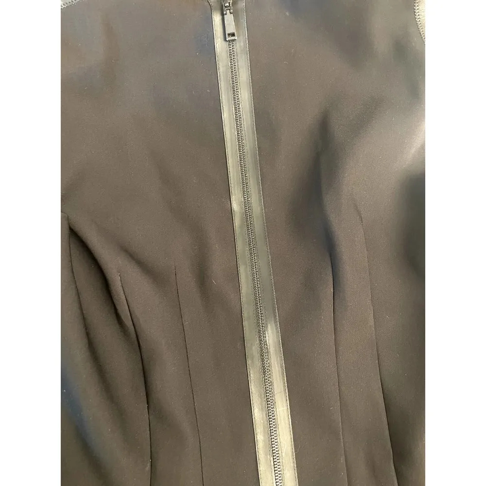 Elie Tahari ombre abstract print darted black sheath dress women's size 0 - Image 7