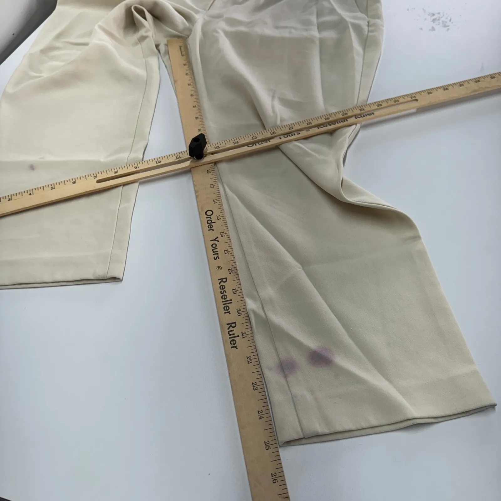 Theory Pants Womens 16 White Crepe Treeca Admiral Pull On Stretch‎ - Image 10