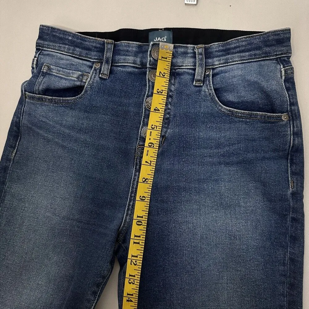Jag Jeans Womens 8 Phoebe Cropped Bootcut Button Fly Split Hem City Classy 90’s - Image 8