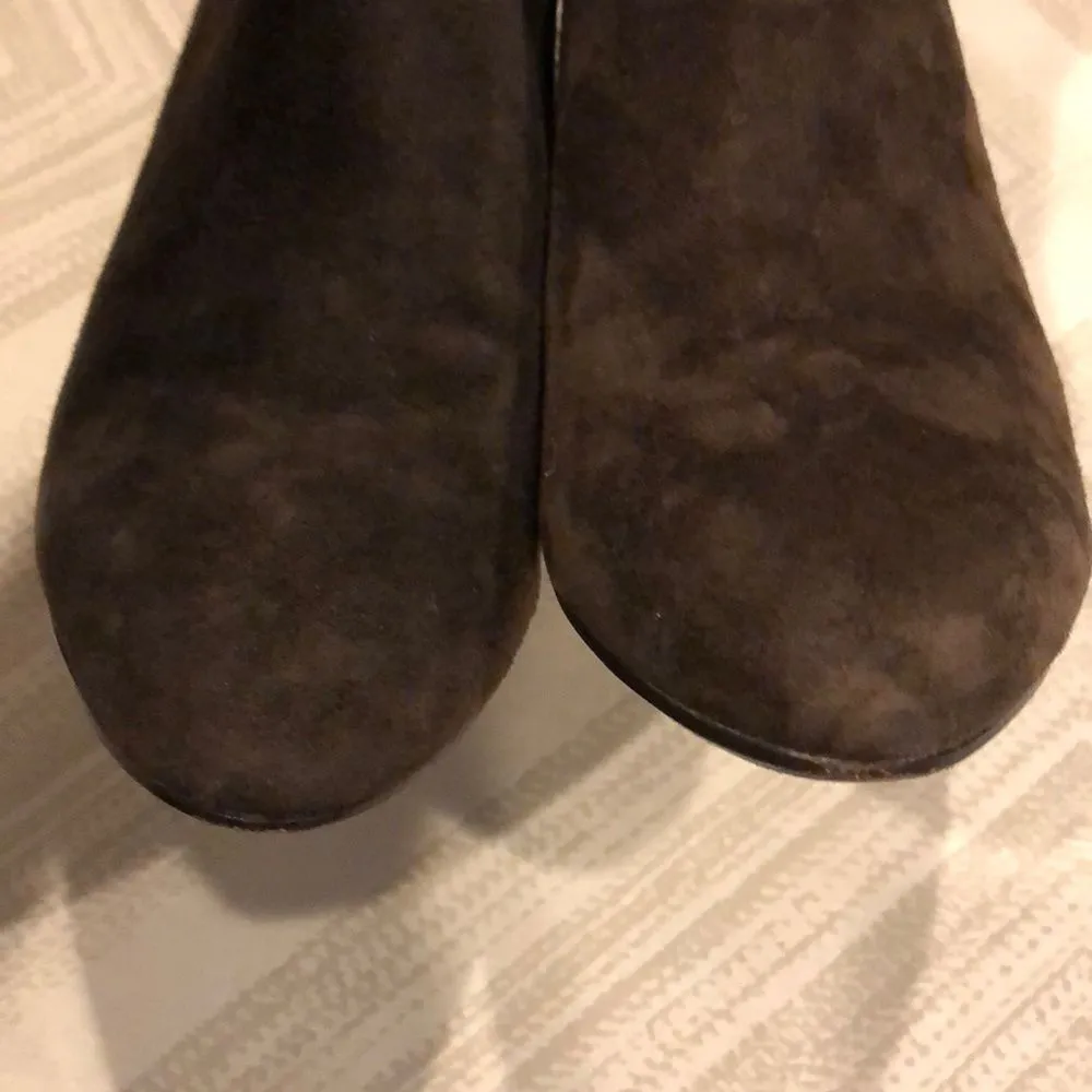 Taryn Rose Brown Suede Wedge Low Boots - Image 7